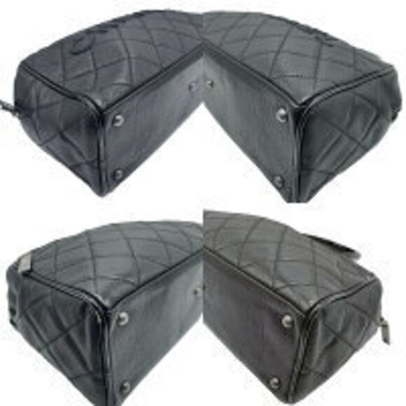 Chanel Matelasse Handbag Boston Bag Caviar Skin Black - Picture 3 of 7